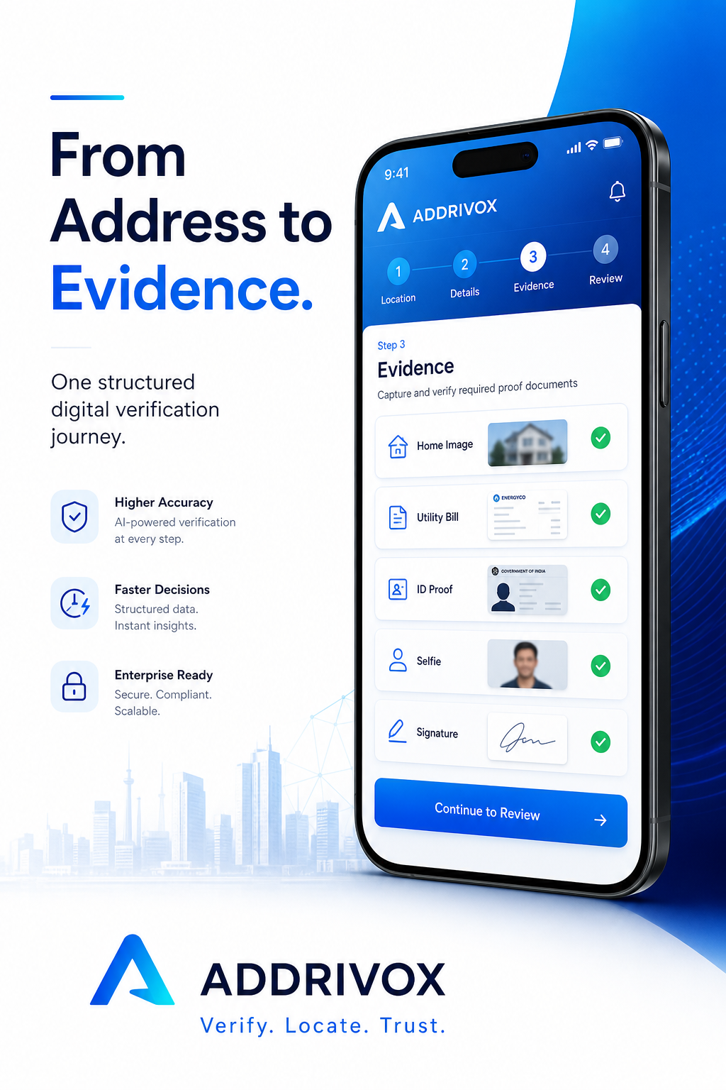 Addrivox — from address to evidence mobile journey